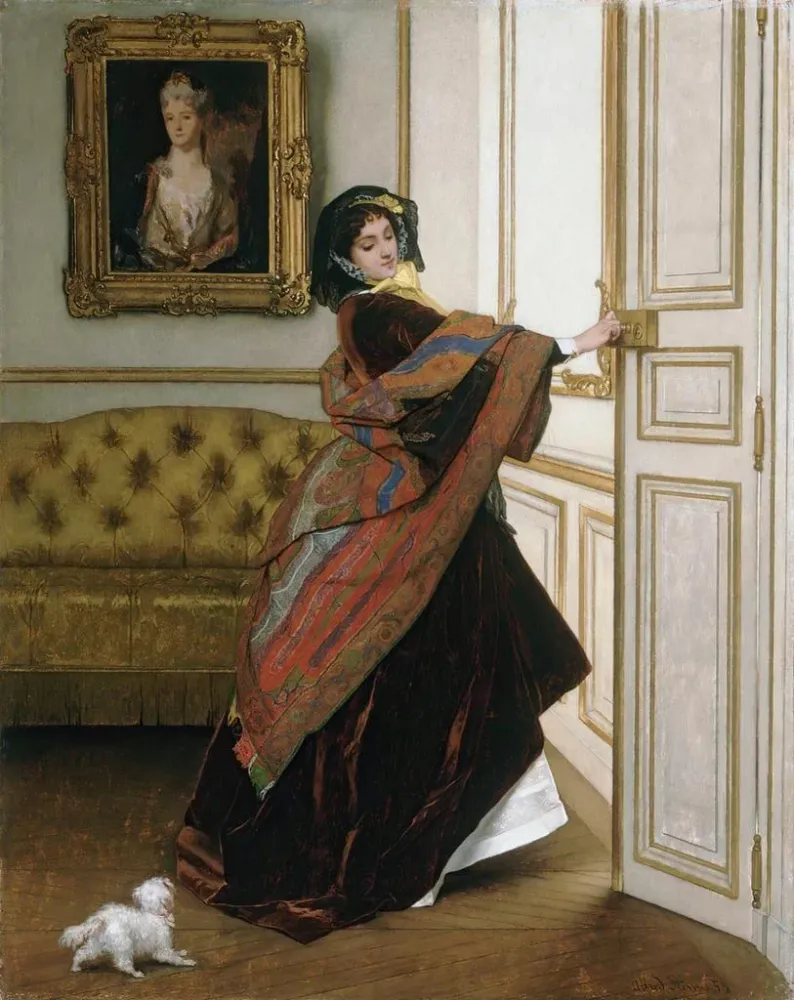 Maalaus Veux-tu sortir avec moi Fido - Alfred Stevens | Taidetuloste