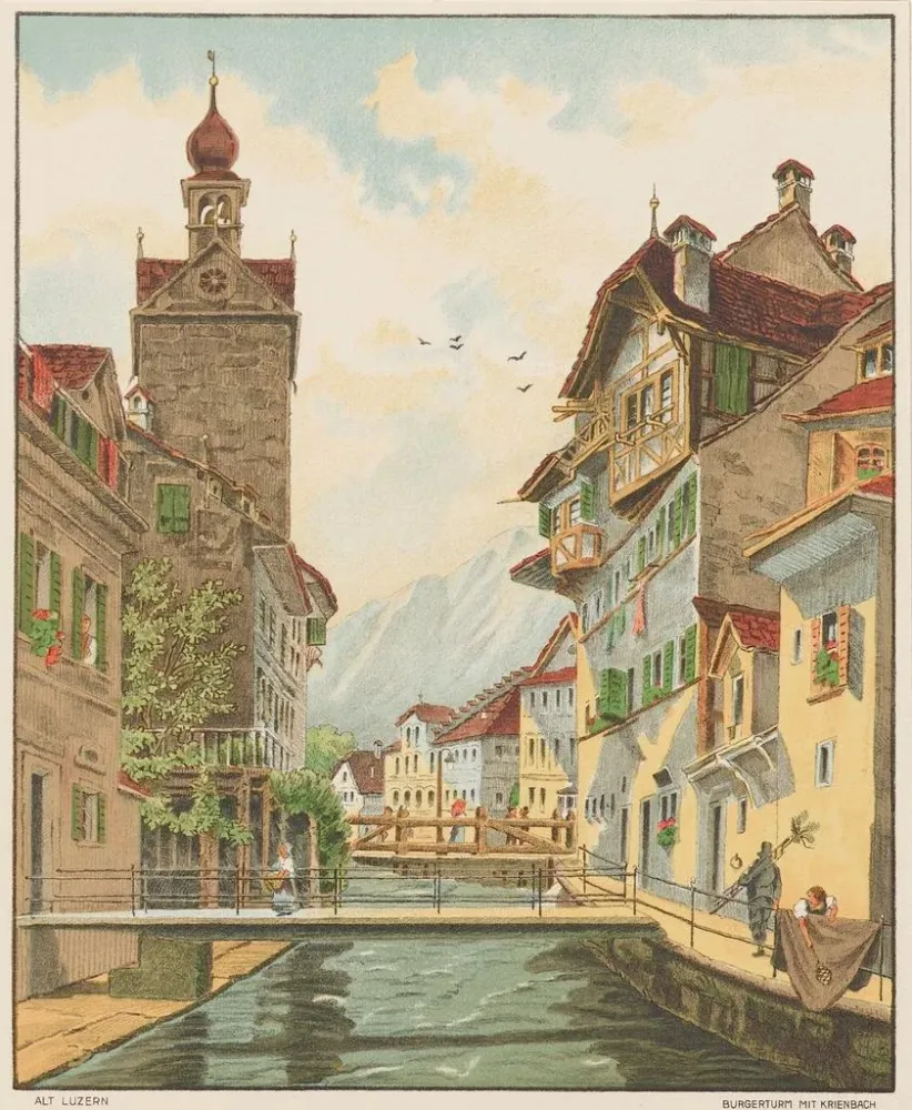 Maalaus Vieille Lucerne - Anonyymi | Taidetuloste