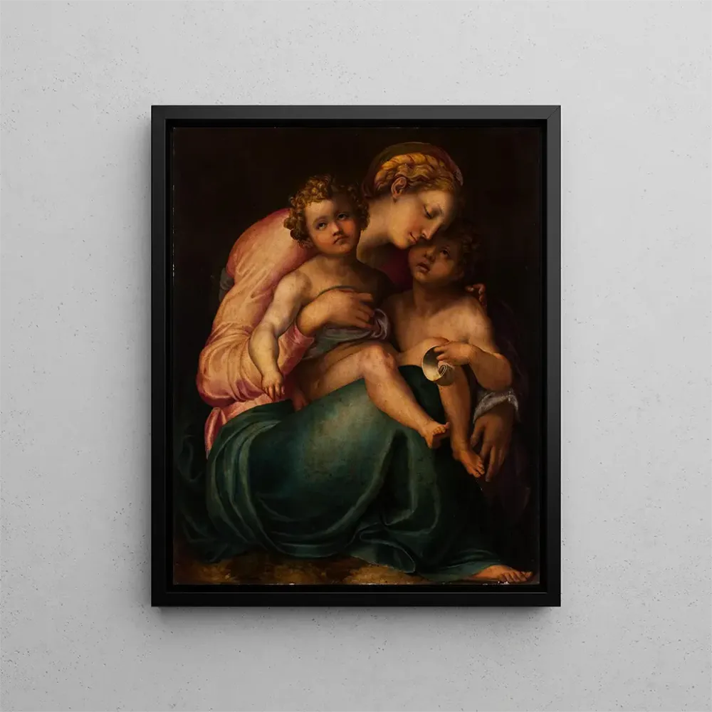 Maalaus La Vierge et l'Enfant avec Jean - Anonyme | Taidetuloste