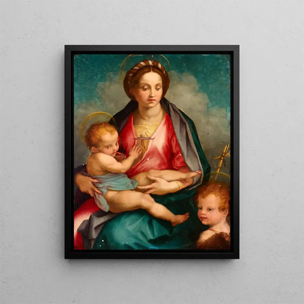 Maalaus La Vierge à l'Enfant avec saint Jean - Andrea del Sarto | Taidetuloste