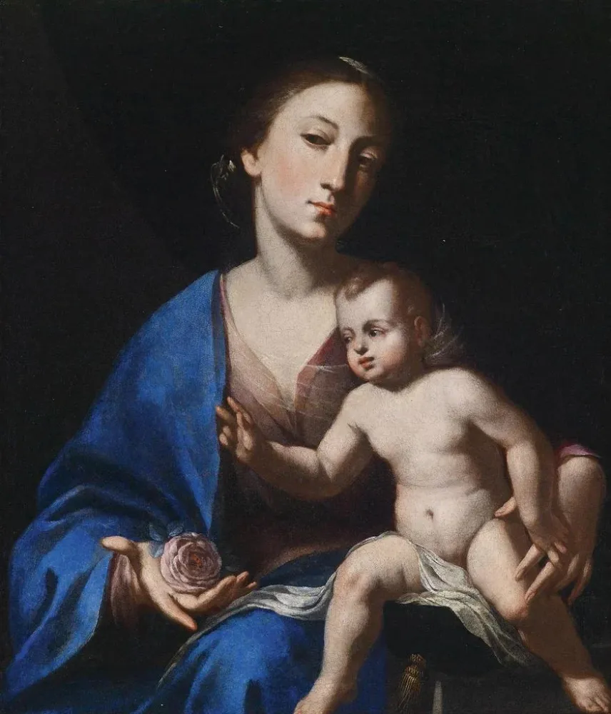 Maalaus La Vierge à l'Enfant - Bernardo Cavallino | Taidetuloste