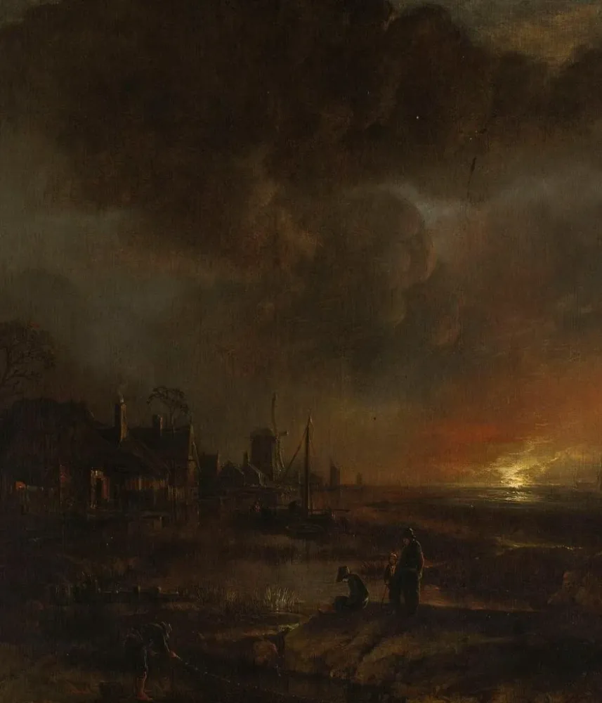 Maalaus Yökalastuksesta - Aert van der Neer | Taidetuloste