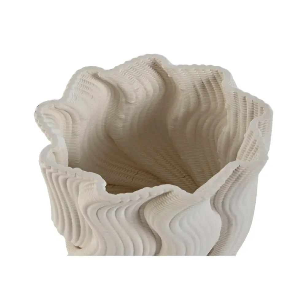 Maljakko Home ESPRIT Valkoinen Kivitavara Moderni 14 x 14 x 19 cm