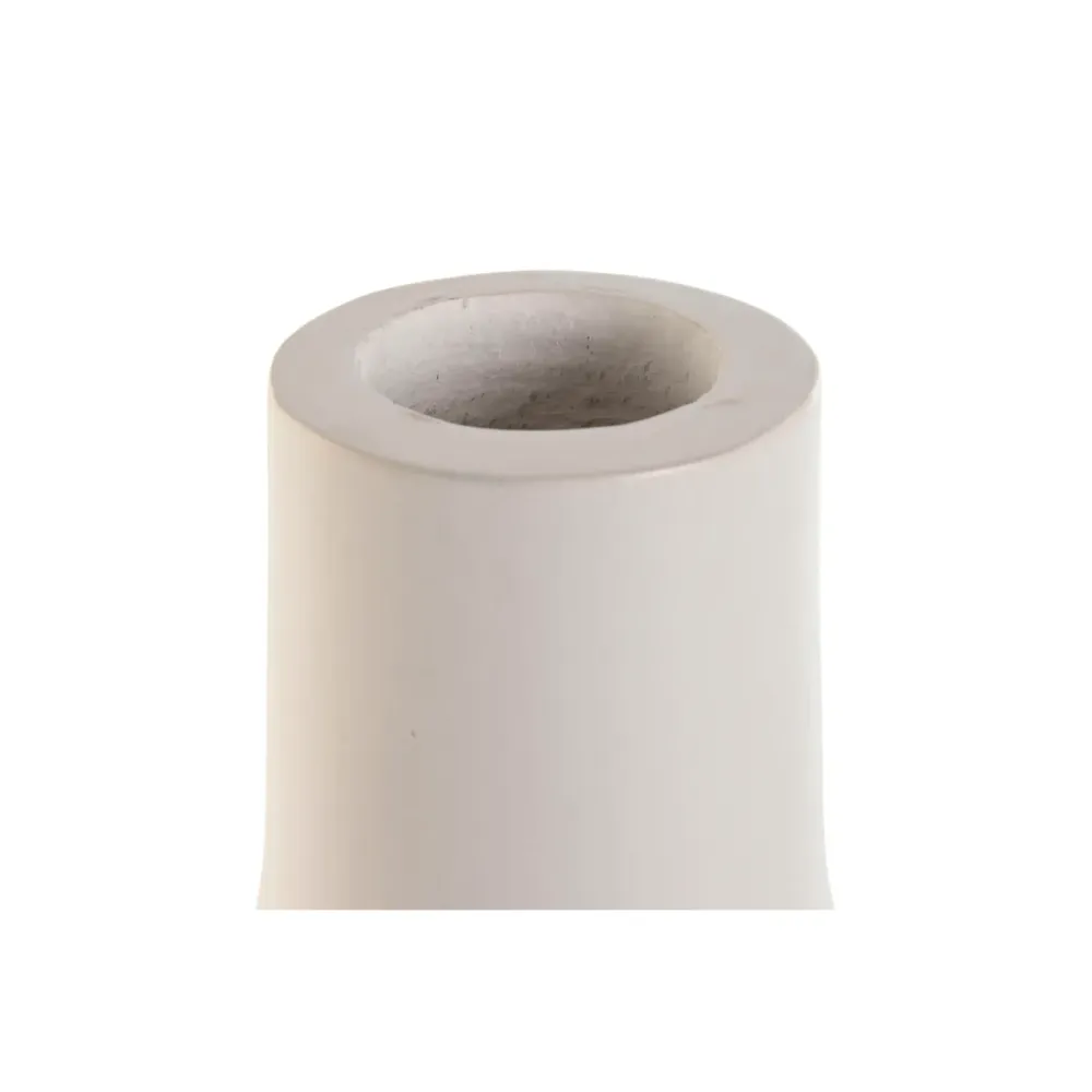 Maljakko Home ESPRIT Valkoinen Mangopuu Moderni Kasvot 15 x 15 x 45 cm