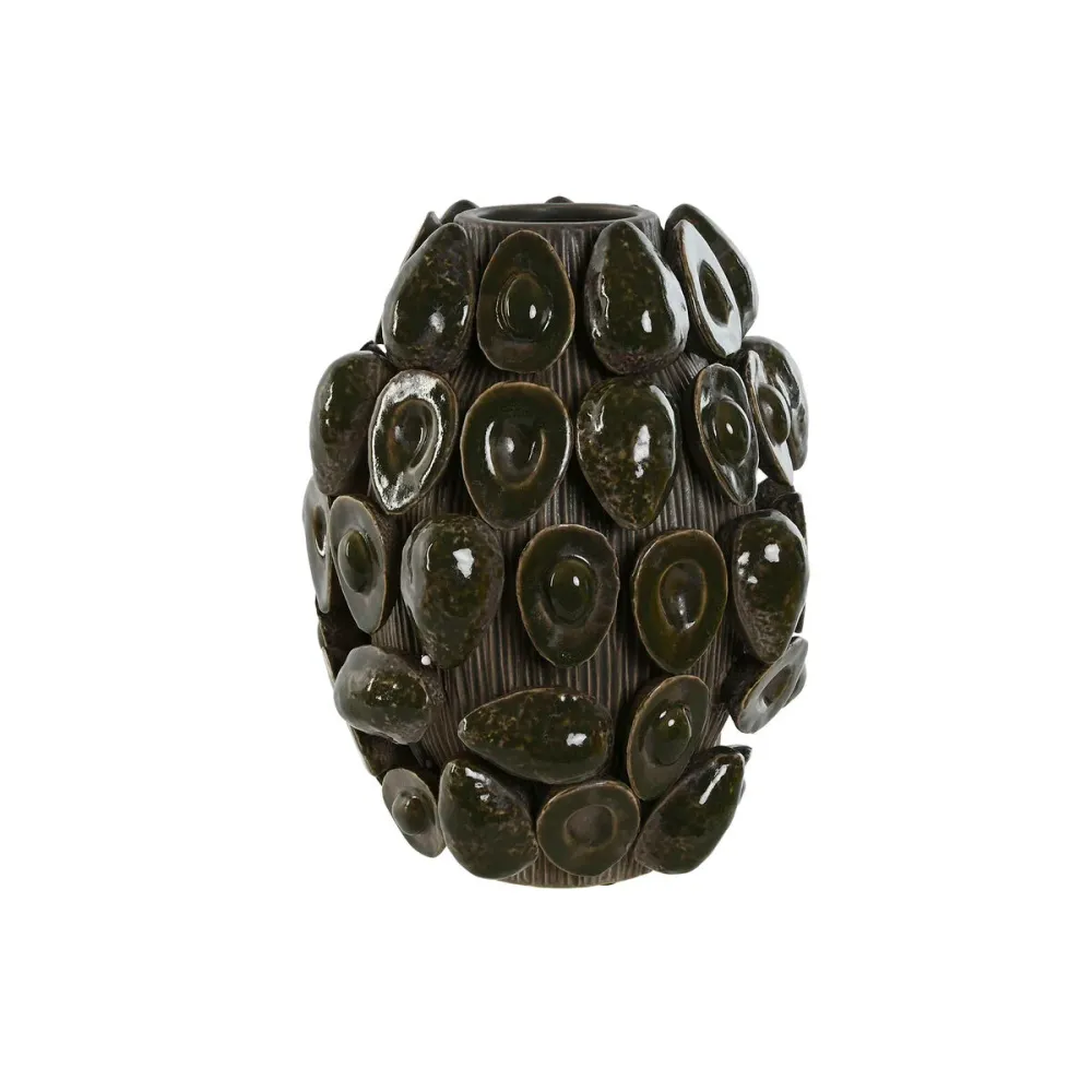 Maljakko Home ESPRIT Vihreä Keraminen Kivitavara Avokado Trooppinen 25 x 25 x 30 cm