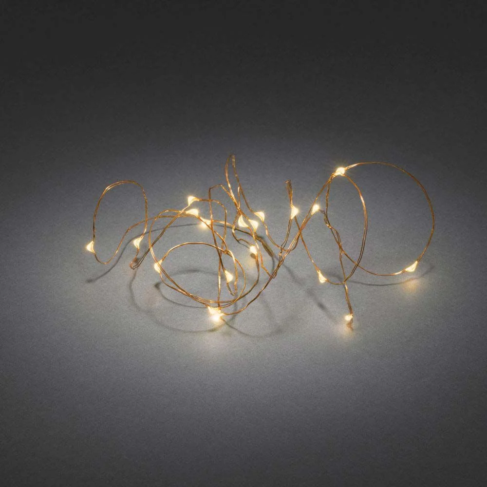 4 m mikro-LED-kevytketju Bernstein-kupari-akun käyttö