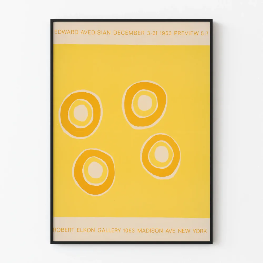 Minimalistinen juliste Edward Avedisian Galerie Robert Elkon 1963