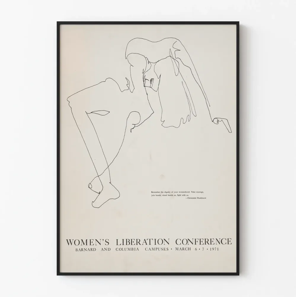 Minimalistinen juliste Naisvapauskonferenssi 1971