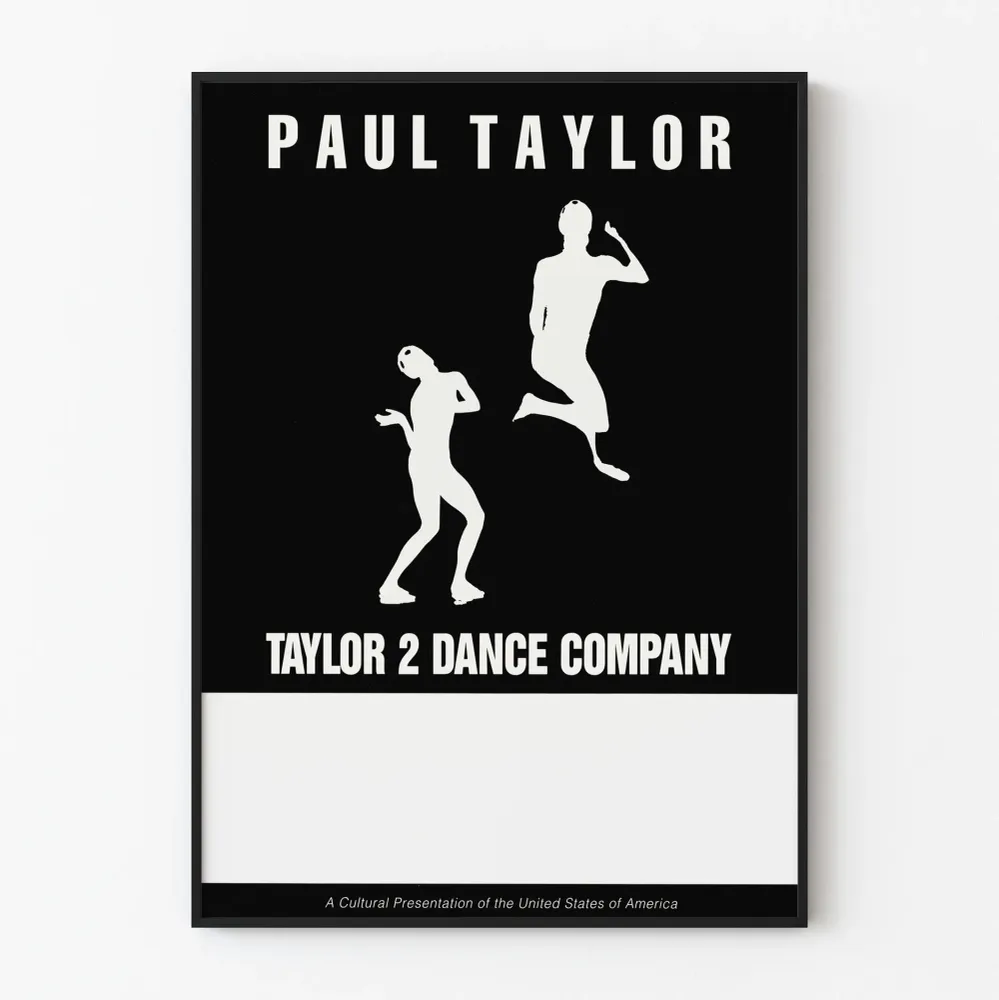 Minimalistinen juliste Paul Taylor Taylor 2 Dance Company