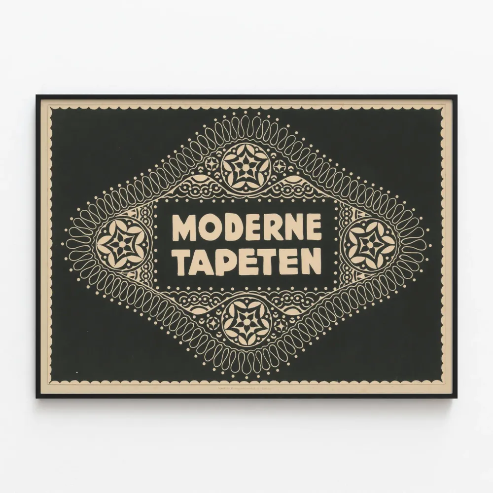 Moderni mustavalkoinen ja beige geometrinen juliste sisustukseen