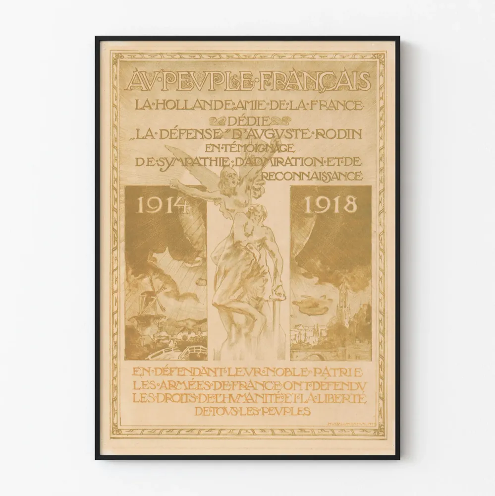 Muistoplaketti Ranskalaiselle Kansalle 1914–1918