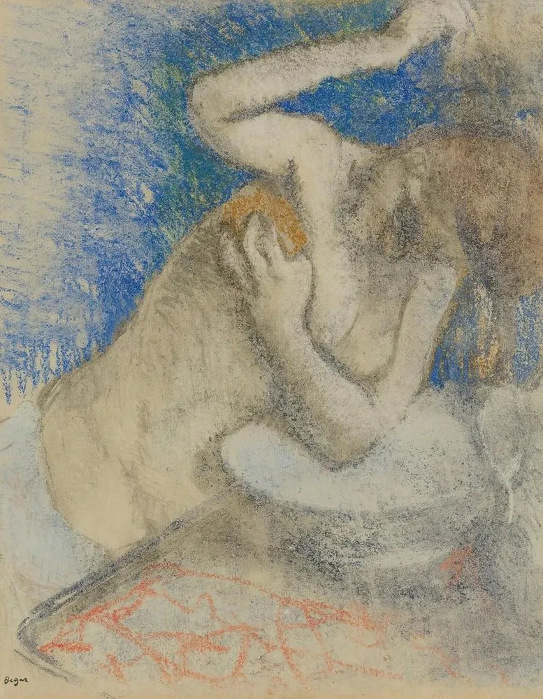 Naisten maalaus hänen pukeutumisessaan - Edgar Degas | Taidetuloste