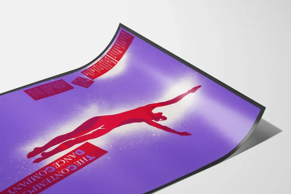 Nykytanssin juliste violetti erikoispainos