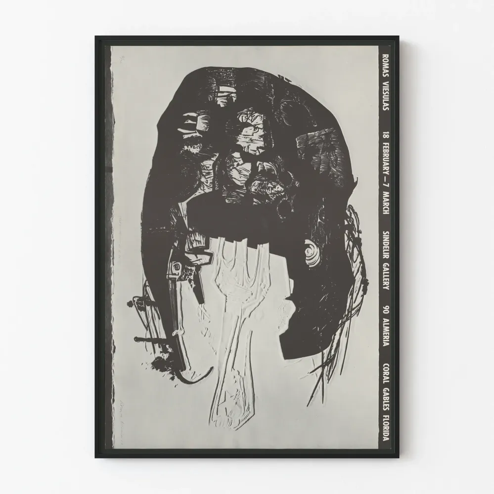 Näyttelyjuliste Romas Vesulas - Sindellr-galleria 1967