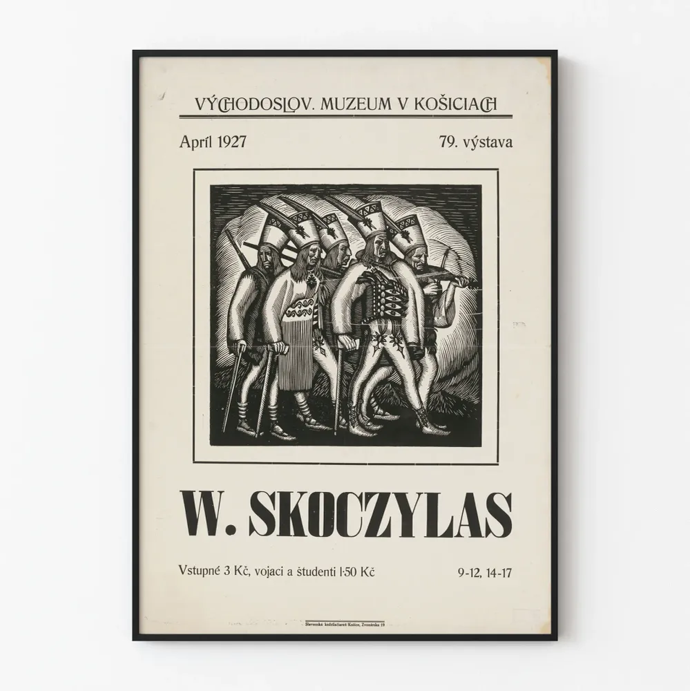 Näyttelyjuliste W. Skoczylas - Košicen museo 1927