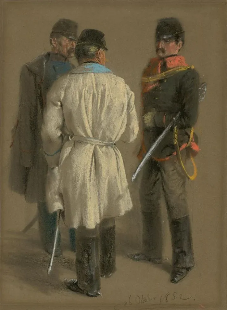 Officiers autrichiens - Adolph von Menzel | Taidetuloste