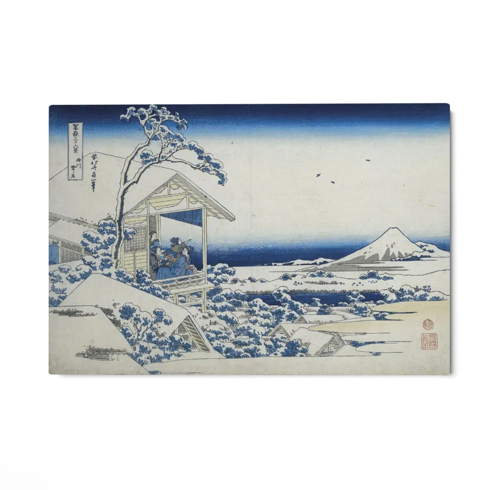 Aamulla lumisateen jälkeen Koishikawassa, Katsushika Hokusai OGC