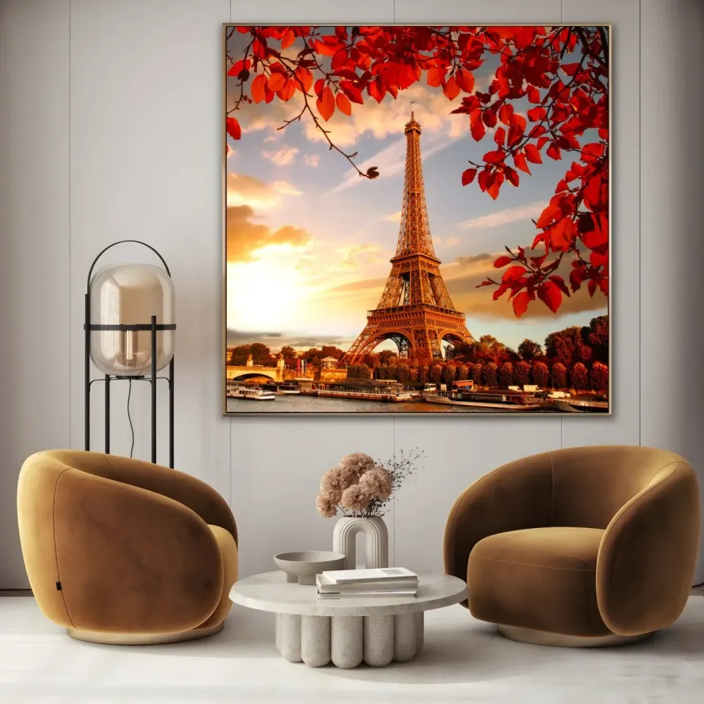 Eiffel-torni syksyn lehtien joukossa, Pariisi OGC