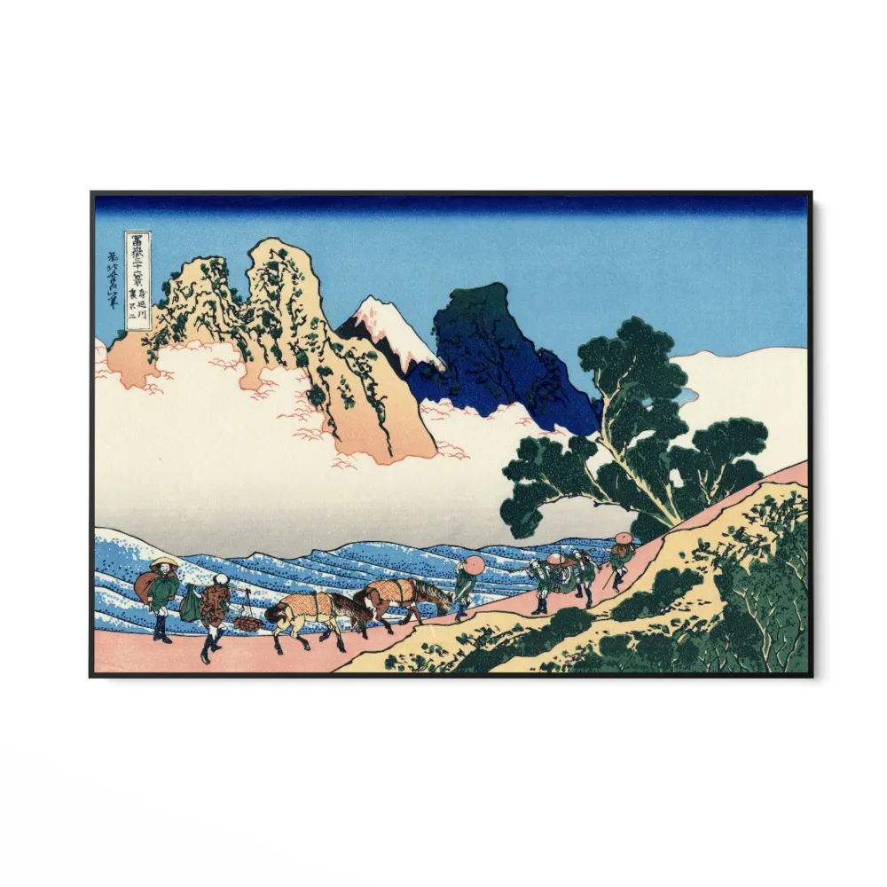 Fuji-vuoren käänteinen puoli Minobu-joelta, Katsushika Hokusai OGC