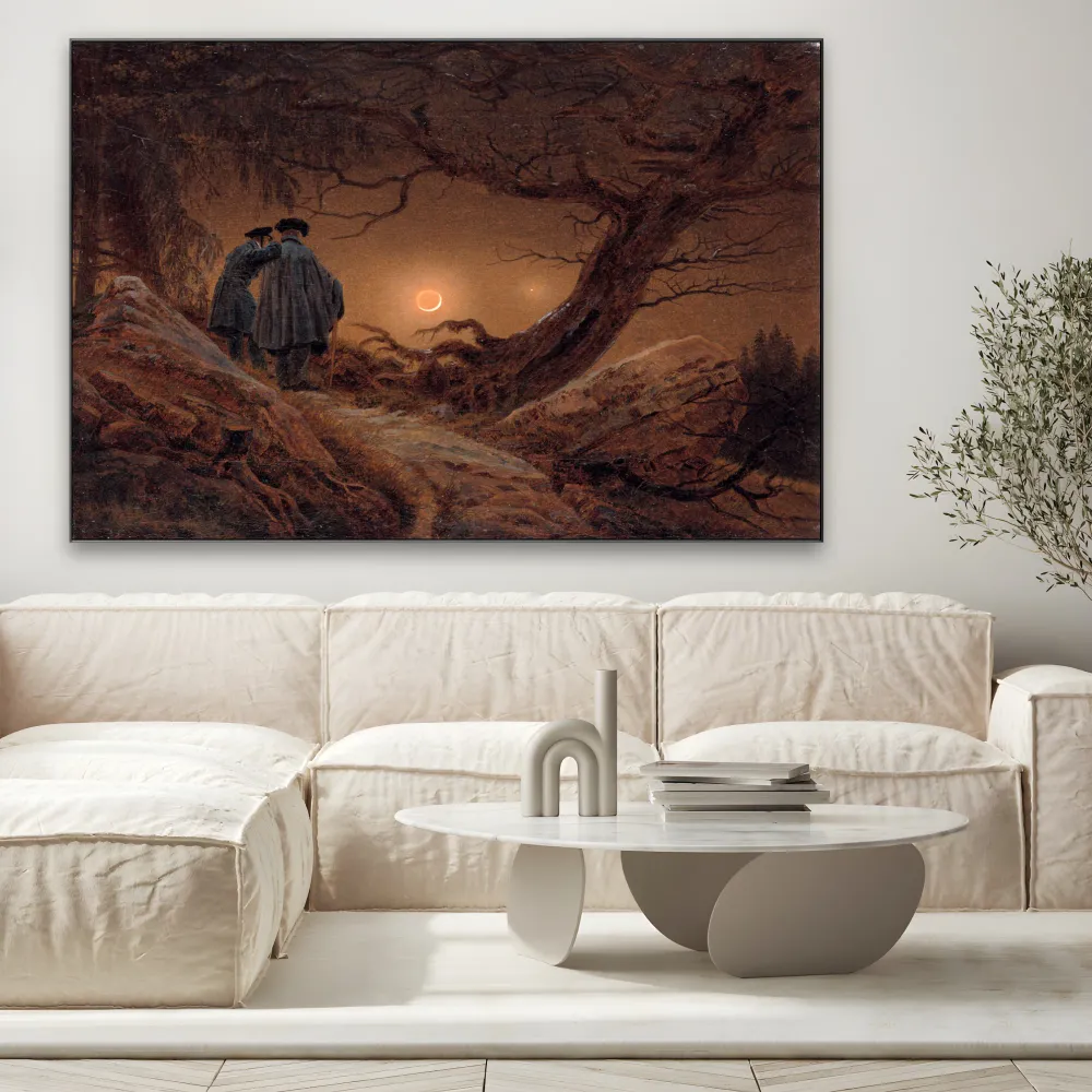 Kaksi miestä katsovat kuuta, Caspar David Friedrich OGC
