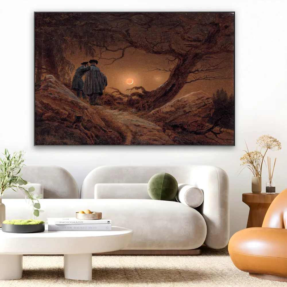 Kaksi miestä katsovat kuuta, Caspar David Friedrich OGC