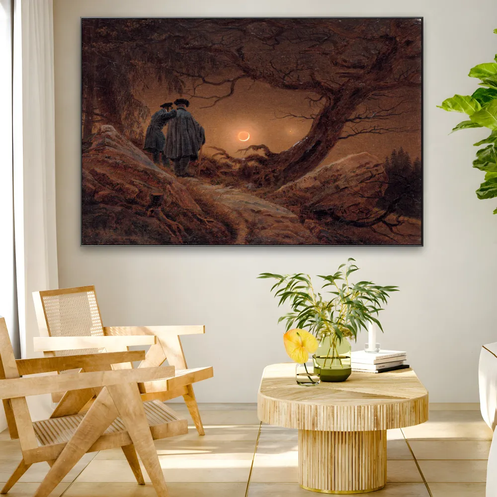 Kaksi miestä katsovat kuuta, Caspar David Friedrich OGC