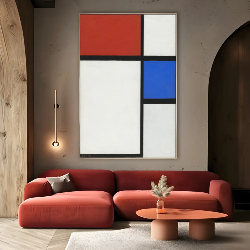 Koostumus punaisella ja sinisellä, Piet Mondrian OGC