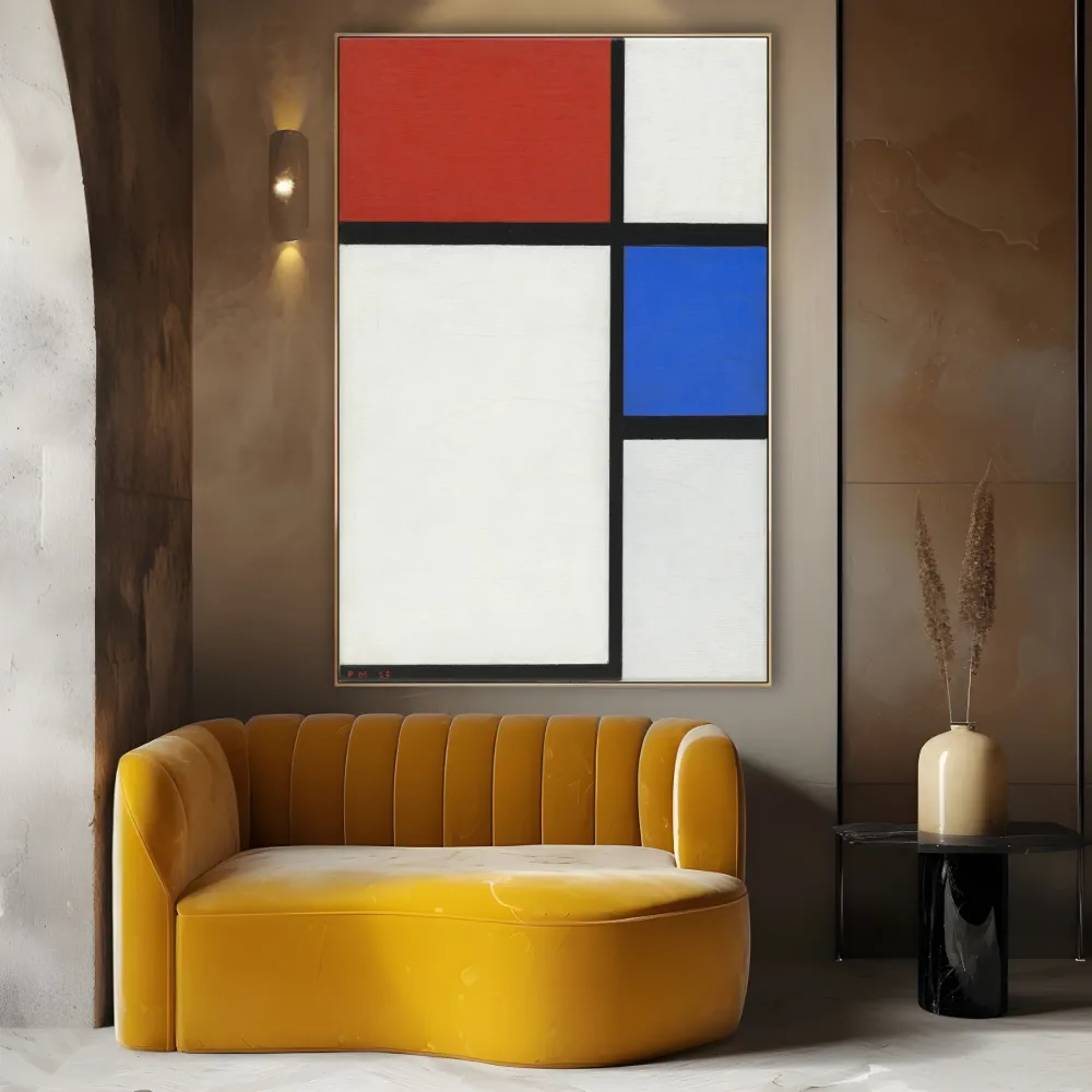 Koostumus punaisella ja sinisellä, Piet Mondrian OGC