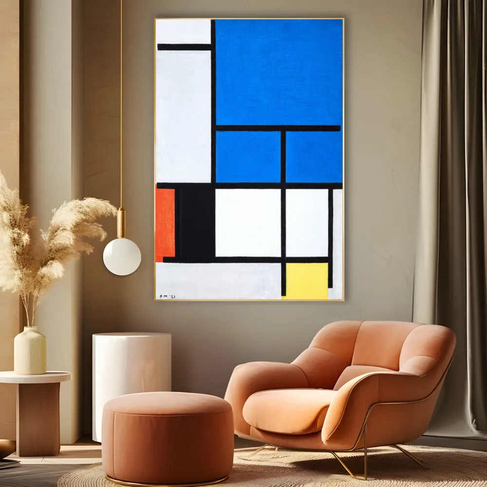 Koostumus Suurella Sinisellä Punaisella Mustalla Keltaisella Ja Harmaalla, Piet Mondrian OGC