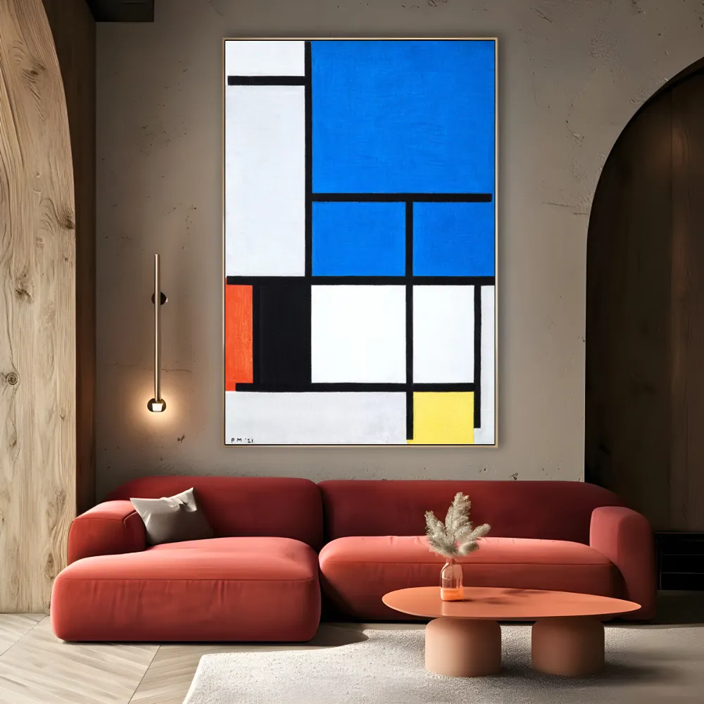 Koostumus Suurella Sinisellä Punaisella Mustalla Keltaisella Ja Harmaalla, Piet Mondrian OGC