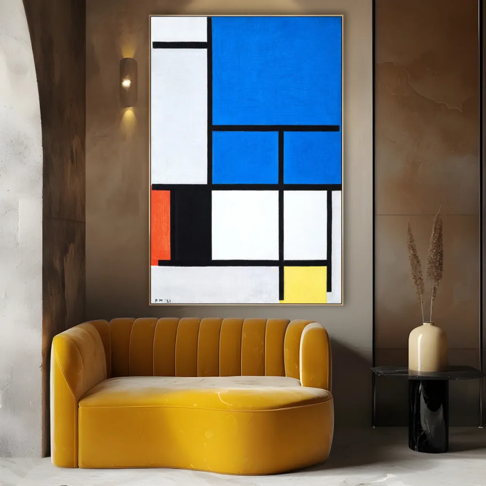 Koostumus Suurella Sinisellä Punaisella Mustalla Keltaisella Ja Harmaalla, Piet Mondrian OGC