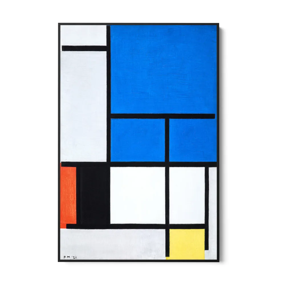 Koostumus Suurella Sinisellä Punaisella Mustalla Keltaisella Ja Harmaalla, Piet Mondrian OGC