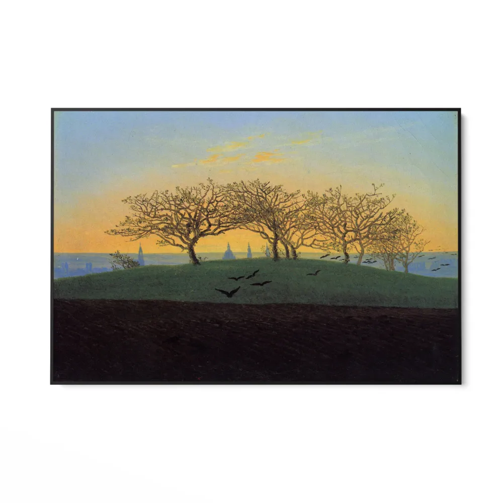Kukkula ja kyntöpelto lähellä Dresdeniä, Caspar David Friedrich OGC