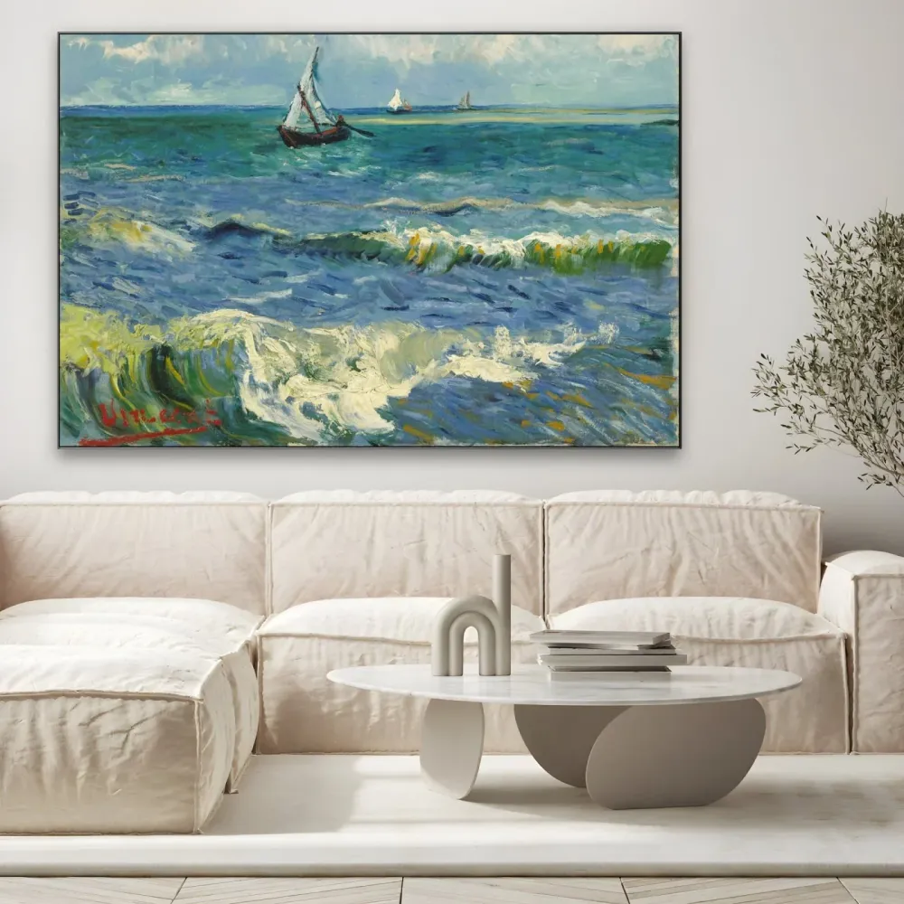 Merimaisema lähellä Les Saintes Maries de la Meriä, Vincent Van Gogh OGC