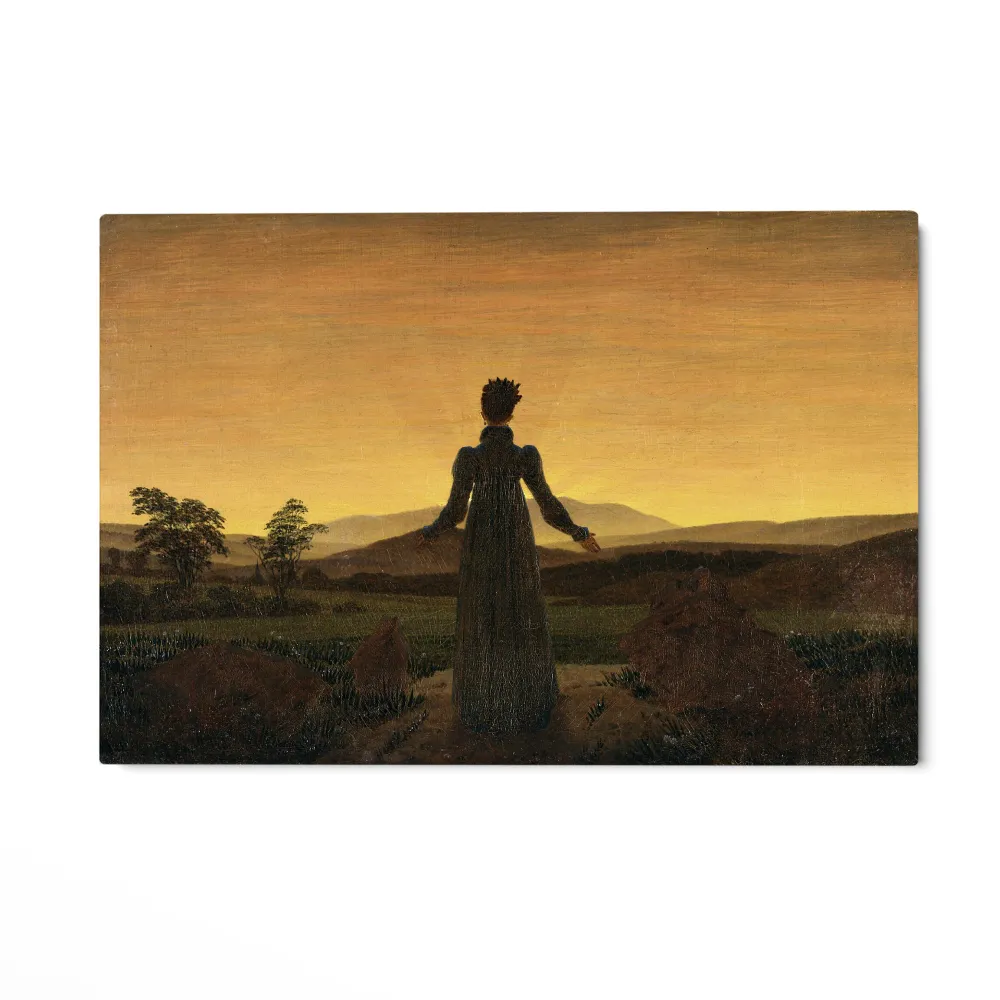 Nainen auringonlaskun aikaan, Caspar David Friedrich OGC
