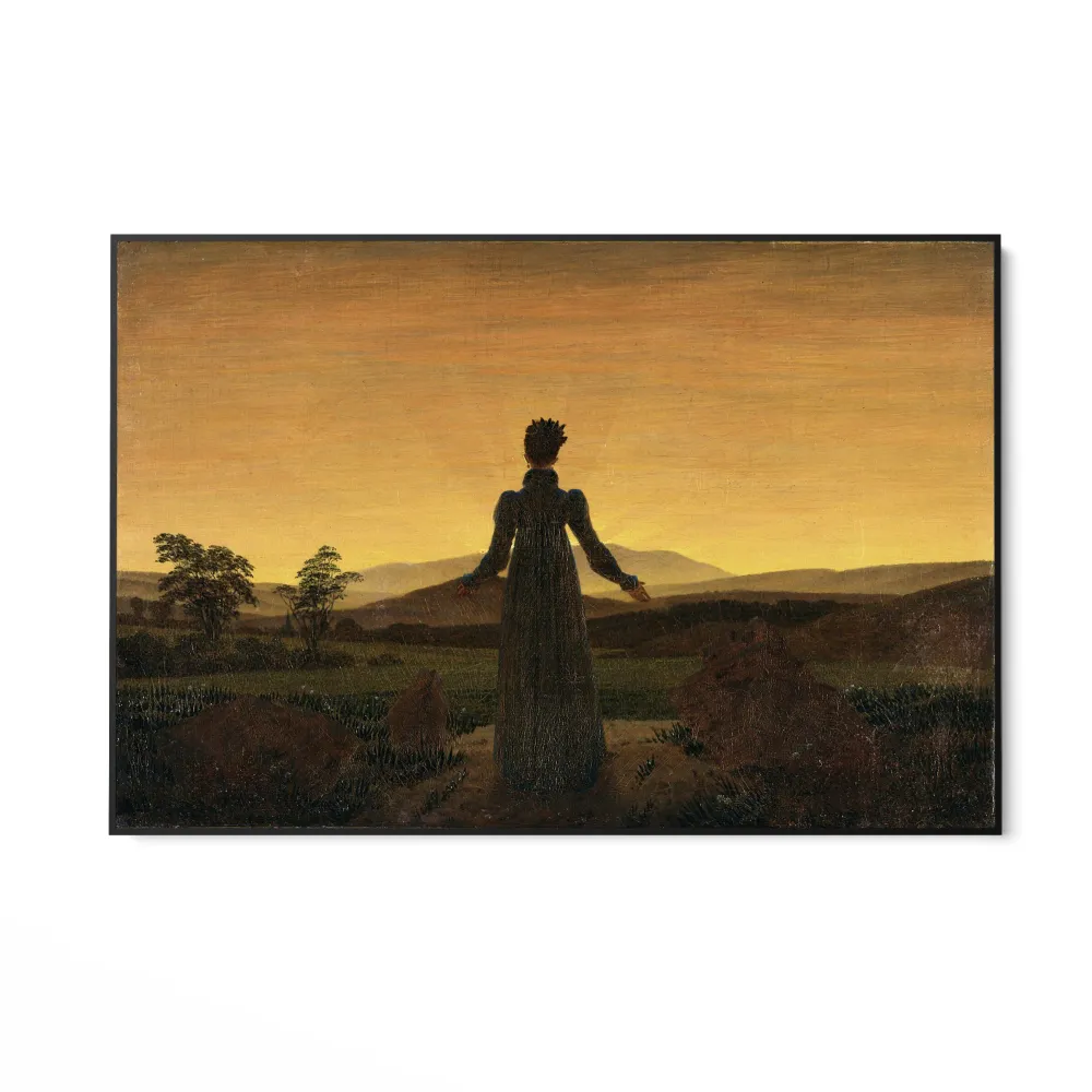 Nainen auringonlaskun aikaan, Caspar David Friedrich OGC