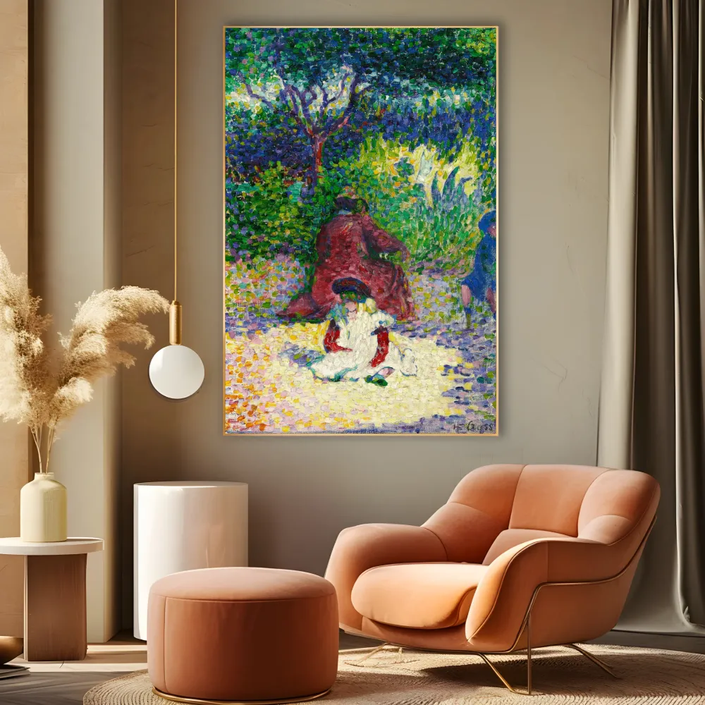 Nainen ja lapsi puutarhassa, Henri Edmond Cross OGC