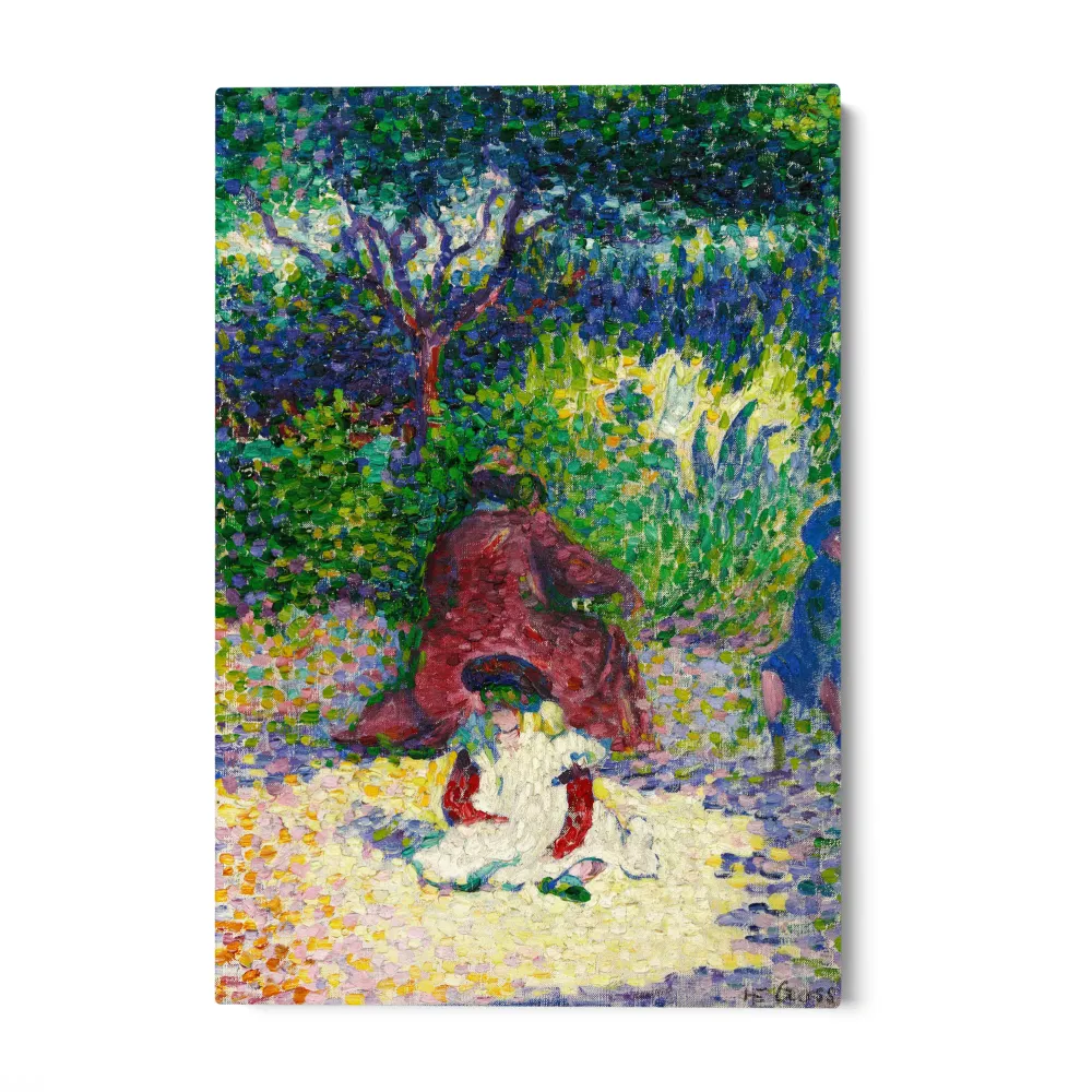Nainen ja lapsi puutarhassa, Henri Edmond Cross OGC