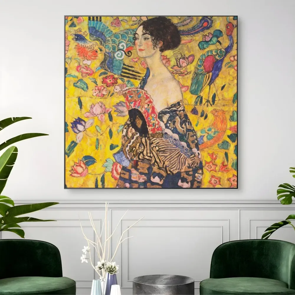 Nainen tuulettimen kanssa, Gustav Klimt OGC