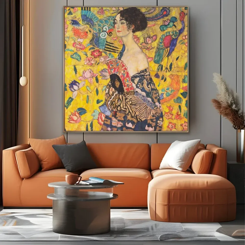 Nainen tuulettimen kanssa, Gustav Klimt OGC