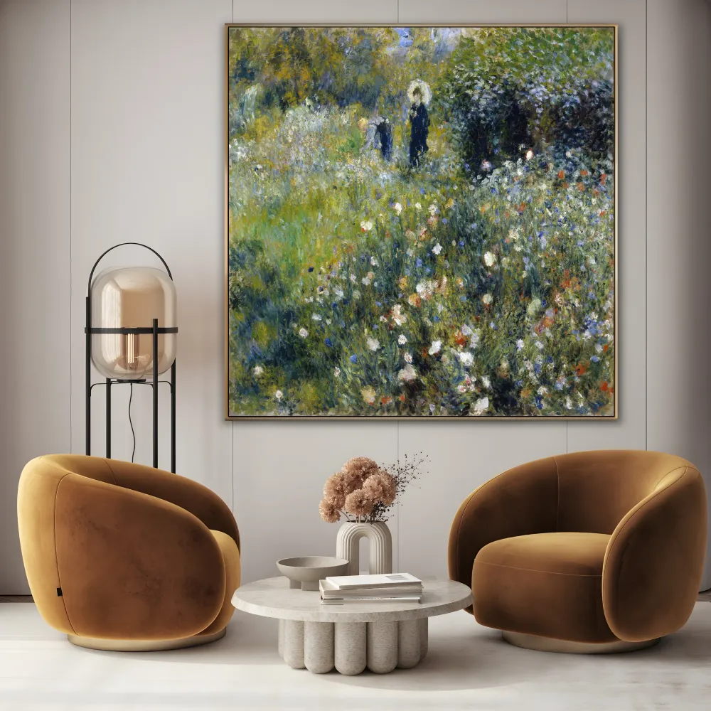 Nainen varjostimen kanssa puutarhassa, Pierre Auguste Renoir OGC