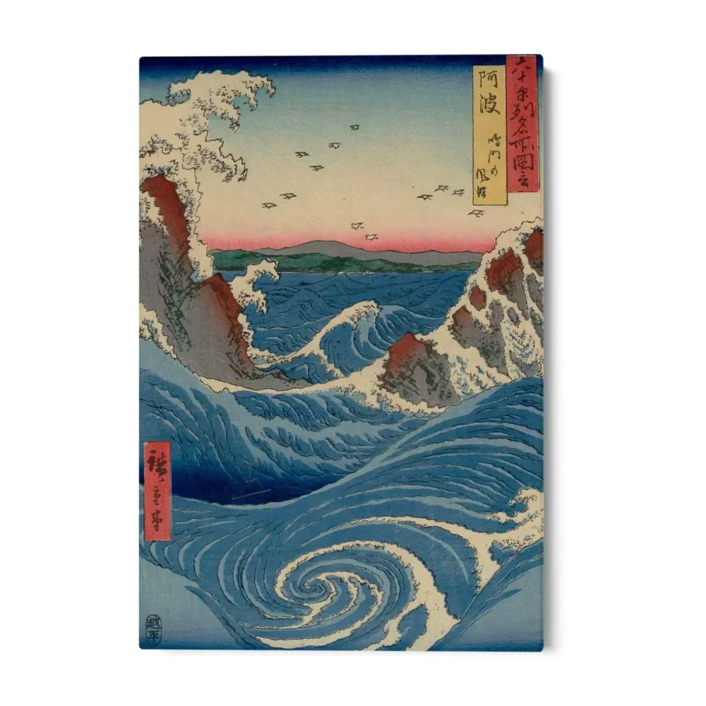 Näkymä Naruton pyörre Awassa, Utagawa Hiroshige OGC