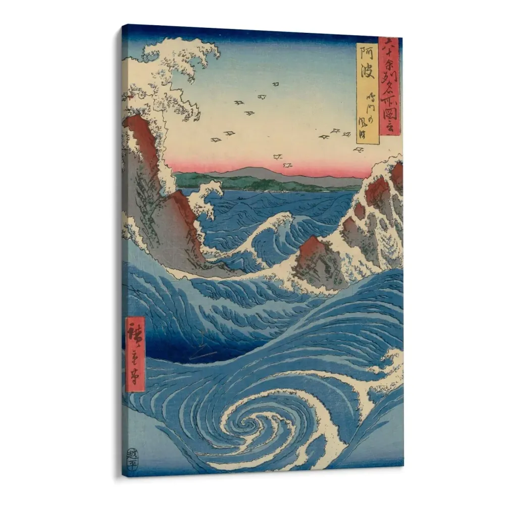 Näkymä Naruton pyörre Awassa, Utagawa Hiroshige OGC