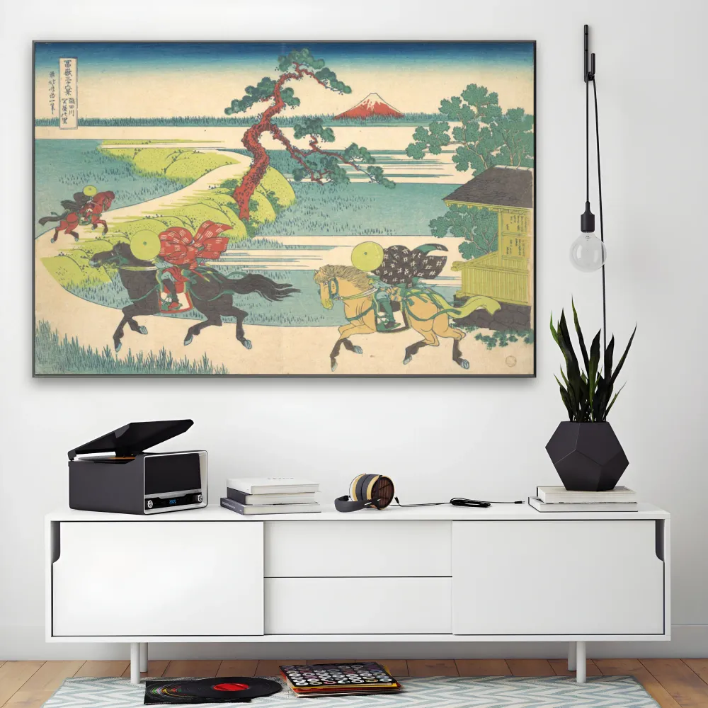 Näkymä Sekiyan kylästä Sumida-joella, Katsushika Hokusai OGC