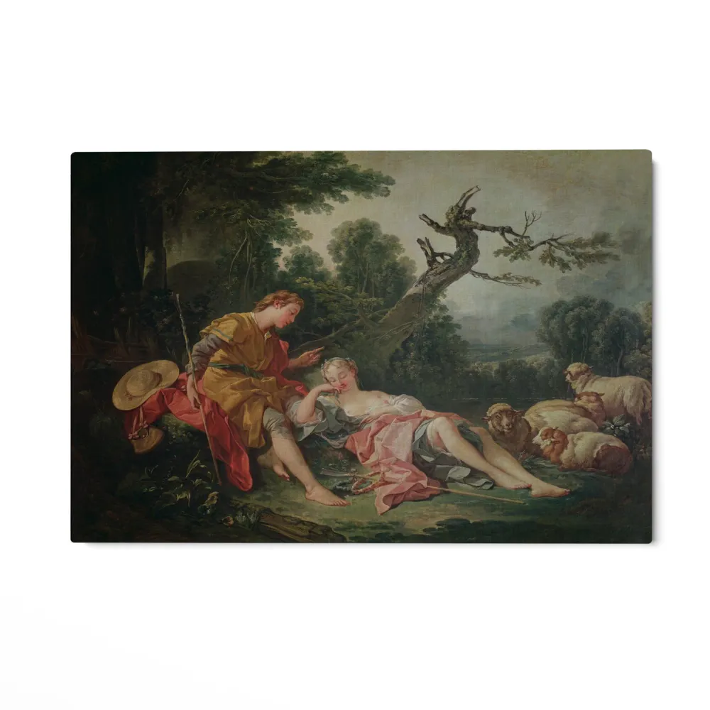 Nukkuva paimen tyttö, François Boucher OGC