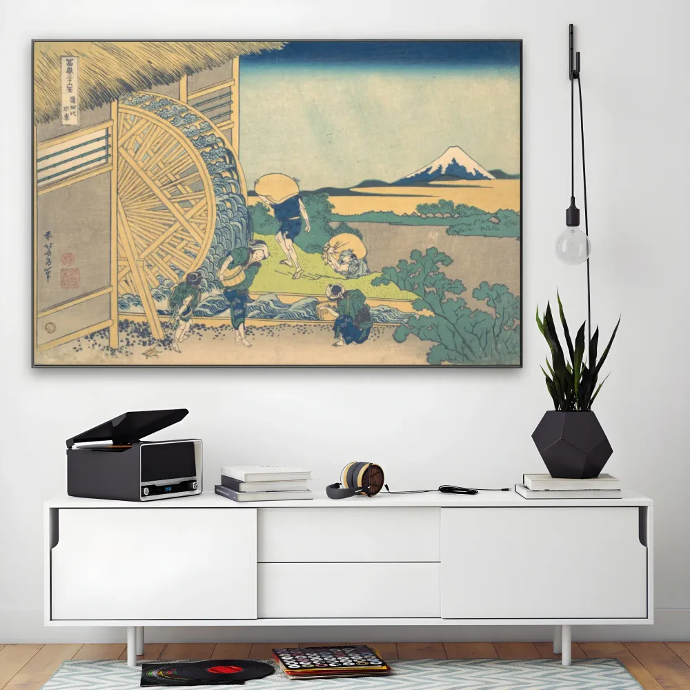 Ondenin hydraulinen pyörä, Katsushika Hokusai OGC