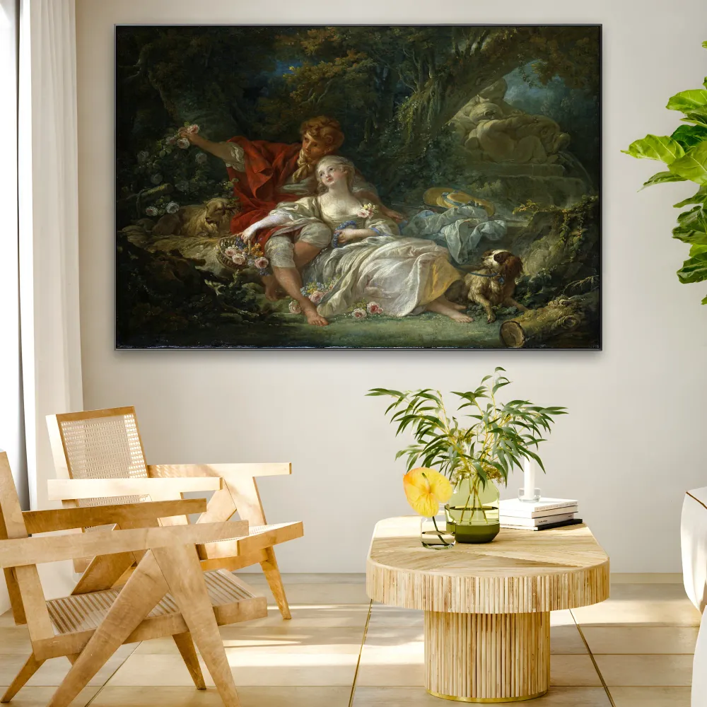 Paimen ja paimenneito lepäämässä, François Boucher OGC