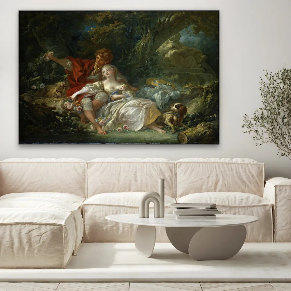 Paimen ja paimenneito lepäämässä, François Boucher OGC