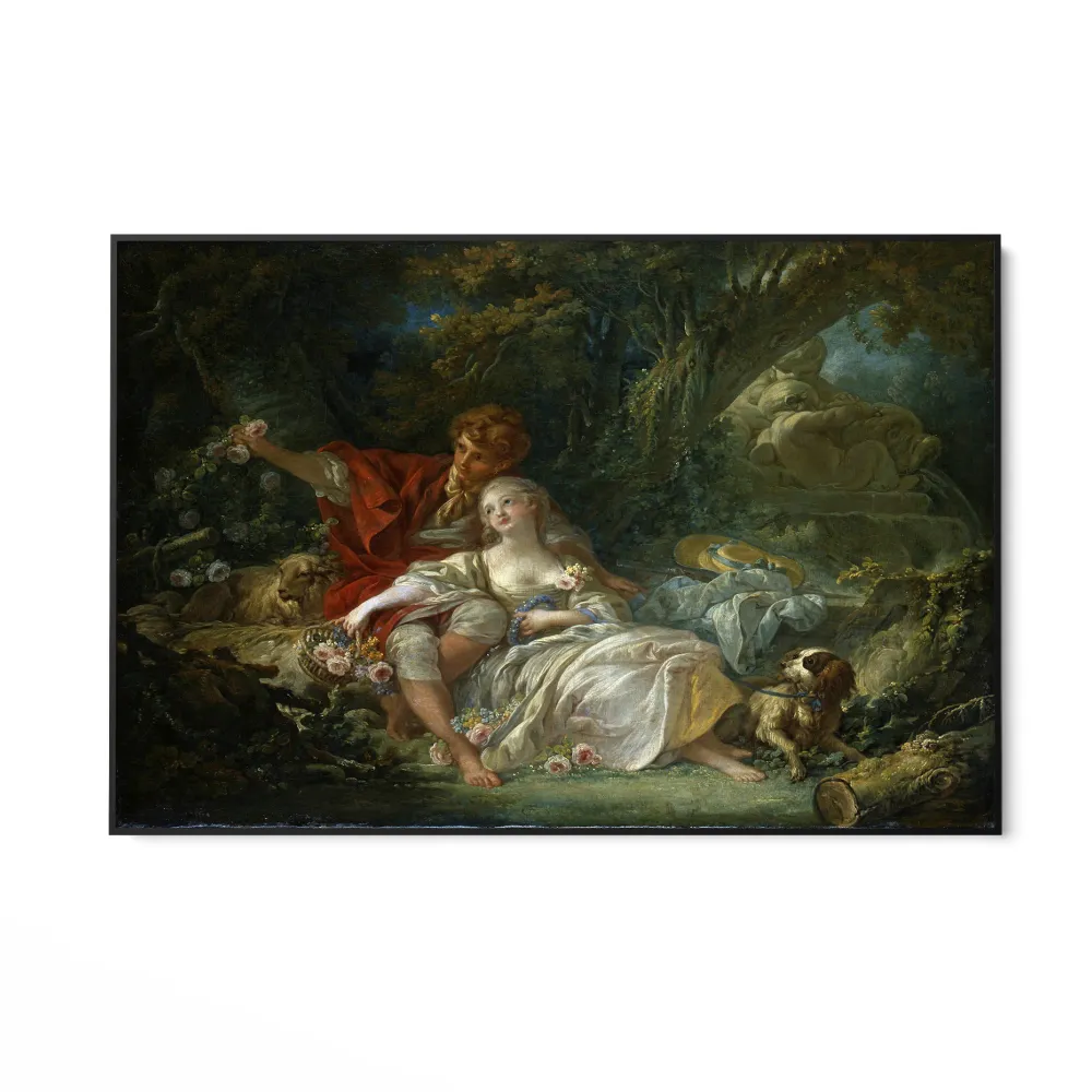 Paimen ja paimenneito lepäämässä, François Boucher OGC