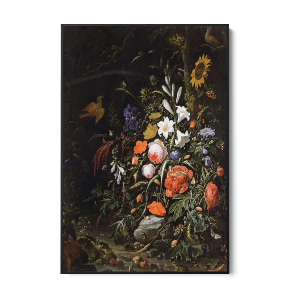 Ruusut ja lila, Abraham Mignon OGC
